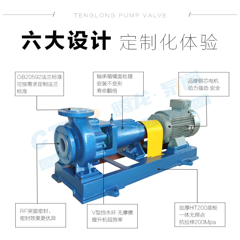 氟塑料离心泵设计特点